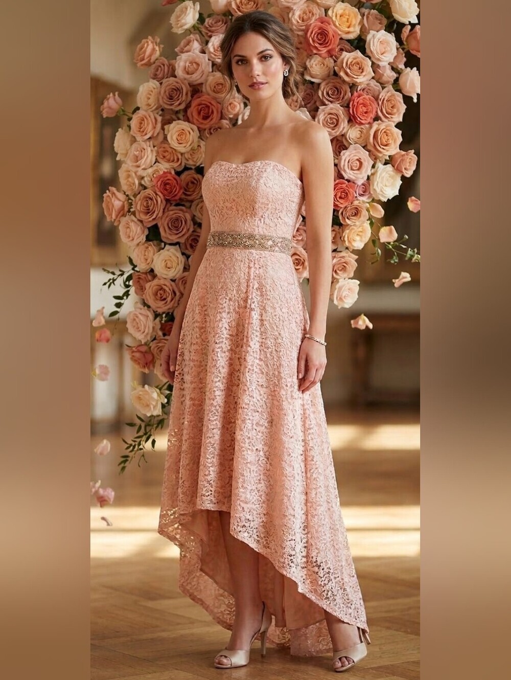 My Michelle Pink Strapless Dress